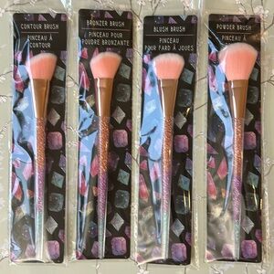 COPY - Contour, Bronzer, Blush and Powder Brush Set with Diamond Design.